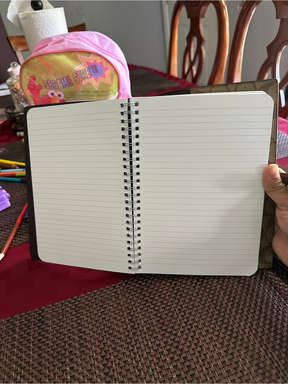 Coach Snap Notebook in signature Canvas